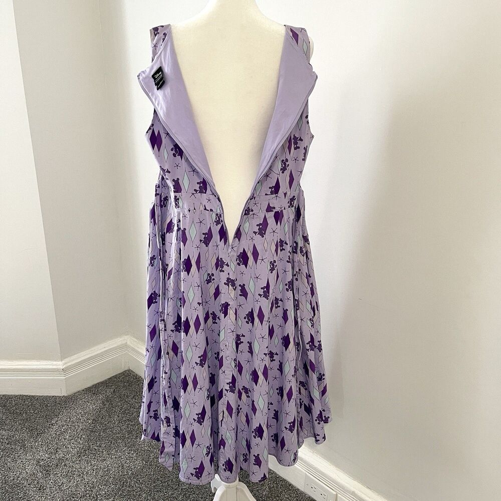 Disney X Torrid Retro Mickey Mouse Swing Dress Womens 12 Tie Back Pockets Lined - Picture 6 of 14